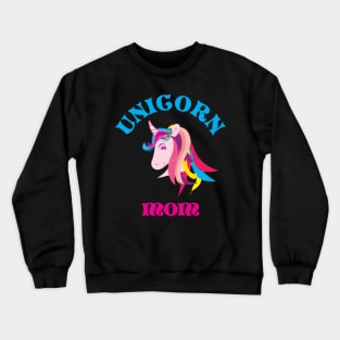 Unicorn Mom Birthday Mommy Crewneck Sweatshirt